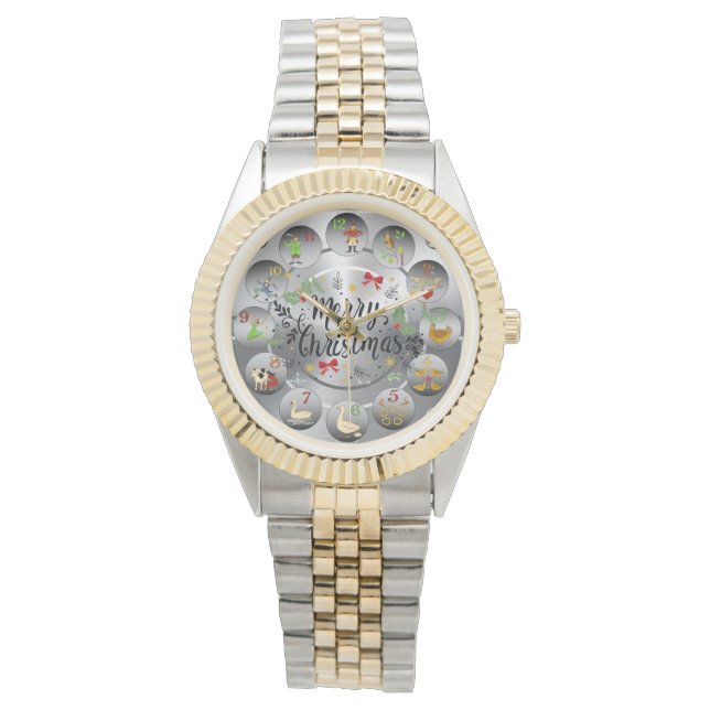 Montre Joyeux Noël ~ Les 12 Jours De Noël ~ (devant)