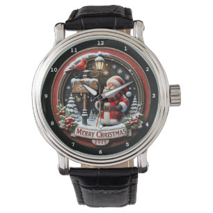 Montre Joyeux Noël Père Noël et Lanterne