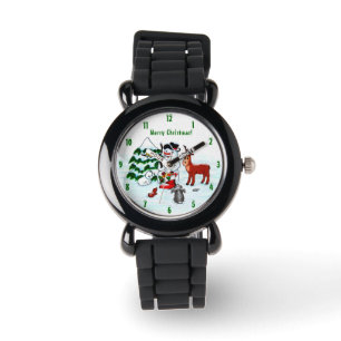 Montre Joyeux Noël ! Snowman avec amis