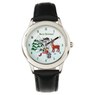 Montre Joyeux Noël! Snowman avec amis
