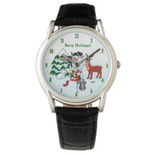 Montre Joyeux Noël ! Snowman avec amis
