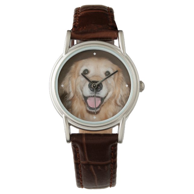 Montre Joyeux souriant Golden Retriever Chien (devant)