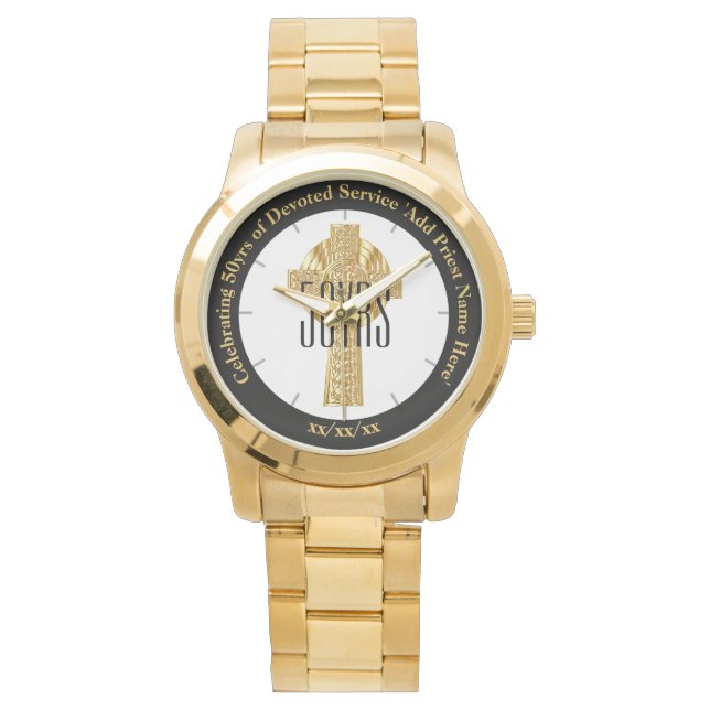 Montre Jubilé d'or Clergé religieux Anniversaire du prêtr (devant)