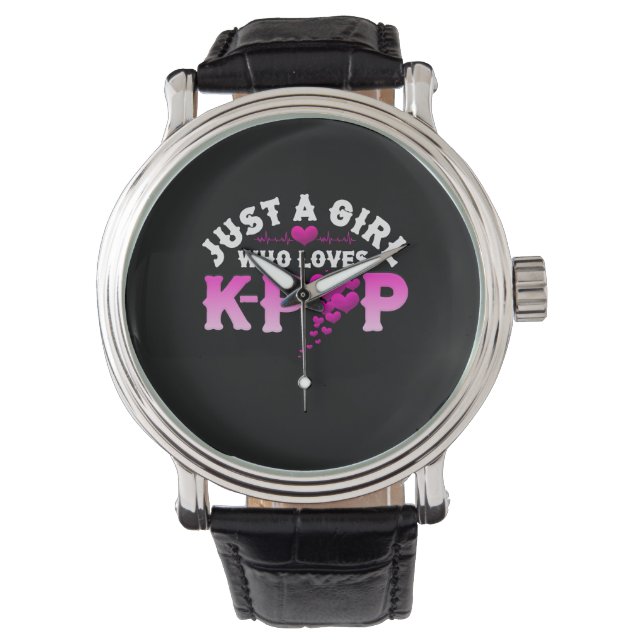 Montre Just Girl Who Loves K-pop Finger Heart (devant)