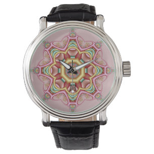 Montre Kaléidoscope romantique avec monogramme