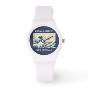 MONTRE KAMALA HARRIS MARCHE LA VAGUE BLEUE 2024