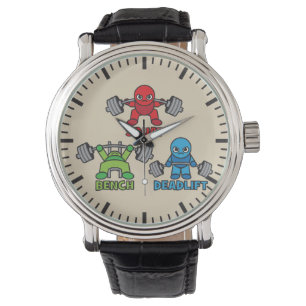 Montre Kawaii Powerlifter - Squat, Presse À Banc, Deadlif