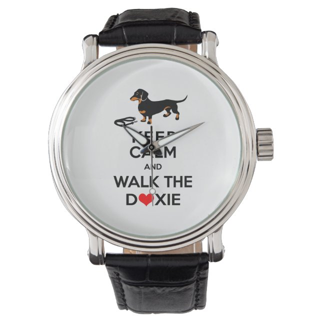 Montre Keep Calm and Walk the Doxie (devant)