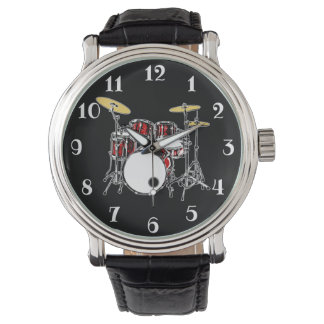 Montre Kit de tambour de rock et de roulis Drummer Musici