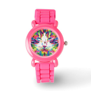 Montre Kitten Chat Visage Prismatique Design-21908