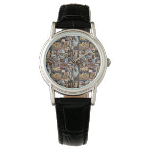 Montre Kitten Photo Collage, Ladies Wristwatch