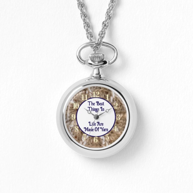 Montre Knit Beige Crochetée Crafty Photo Fil d'amour (Recto)