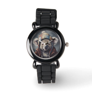 Montre koala adorable portant casquette mignon personnali