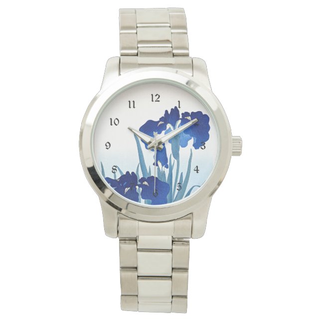 Montre Koson - Iris Flowers, peinture d'art (devant)
