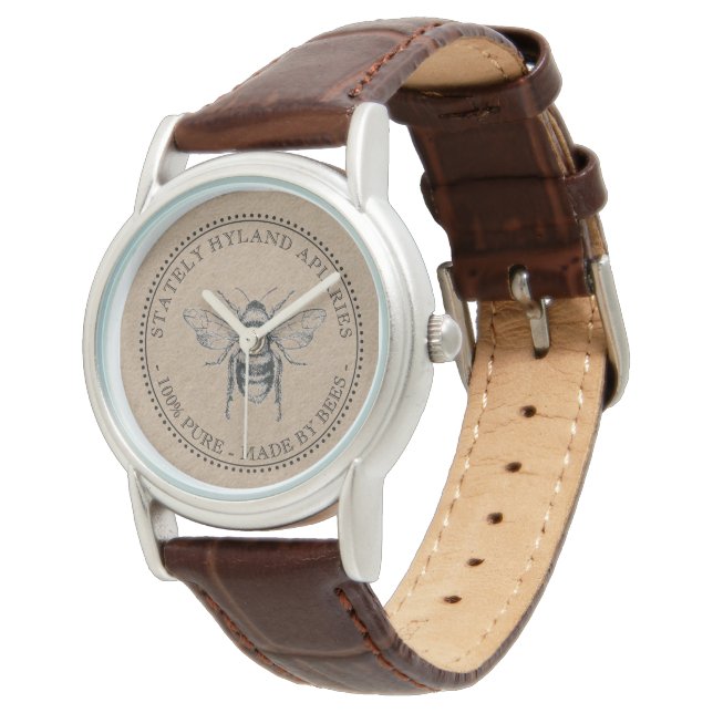 Montre KRAFT APIARY WATCH 100% PURE FAIT PAR BEE Beekeepe (Incliné)