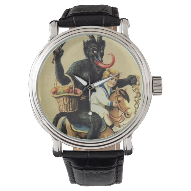 Montre Krampus Cheval Rocse Démon Noël Noël Noël Noël Noë (devant)