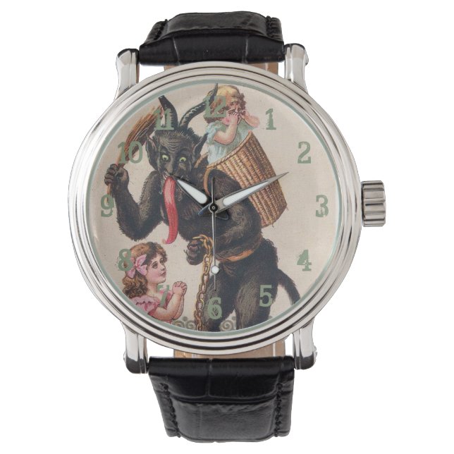Montre Krampus Filles bienveillantes Noël Vintage (devant)