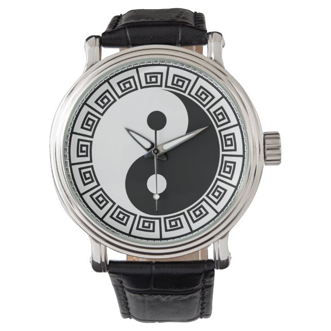 Montre La balance : Ba Gua, huit trigrammes yin yang TCM (devant)
