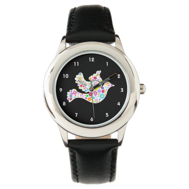 Montre La colombe blanche des fleurs (devant)