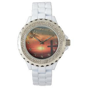 Montre La colombe et la croix de résurrection du coucher