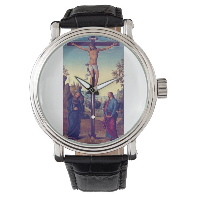 Montre La Crucifixion avec la Vierge par Pietro Perugino (devant)