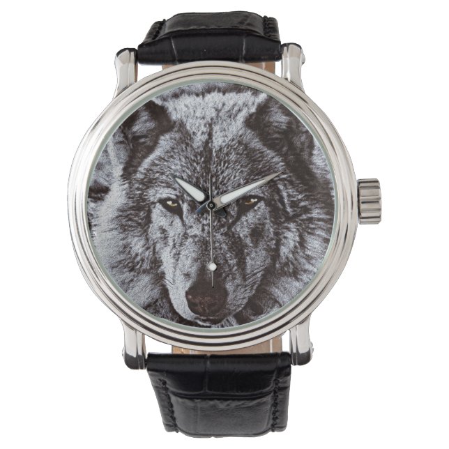 Montre La faune face au loup noir (devant)
