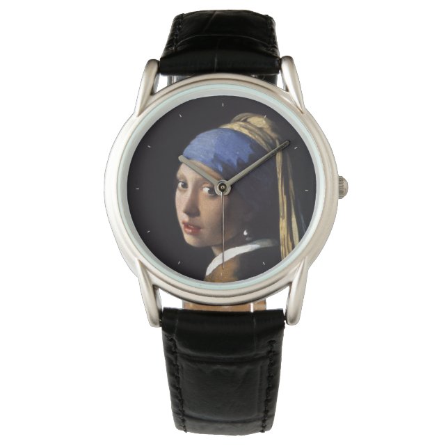 Montre La fille avec une perle oreille par Johannes Verme (devant)