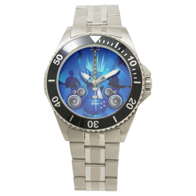 Montre La guitare bleue - (devant)