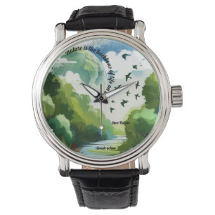 Montre La nature est la colonne vertébrale de la vie sur