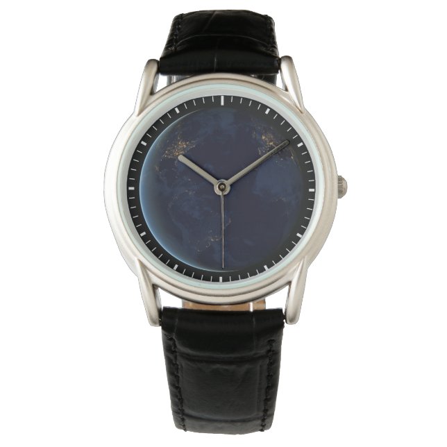 Montre La nuit, lumière de la ville terrestre (devant)