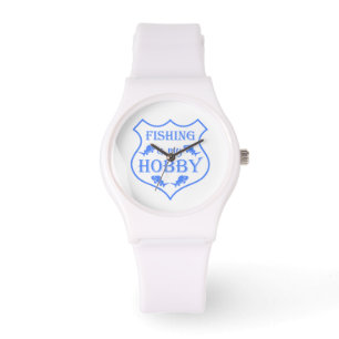 Montre La pêche est ma citation de bouclier de loisir sur
