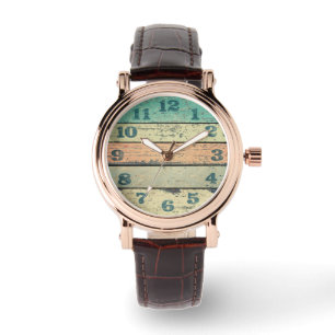 Montre La plage minable vintage embarque le bois