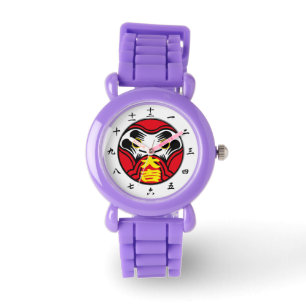 Montre La poupée Daruma apporte "Bonne chance" (大 吉)