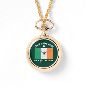 Montre La Saint-Patrick Drapeau Irlande Nom Personnalisé