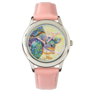 Montre La tortue de mer à la plage