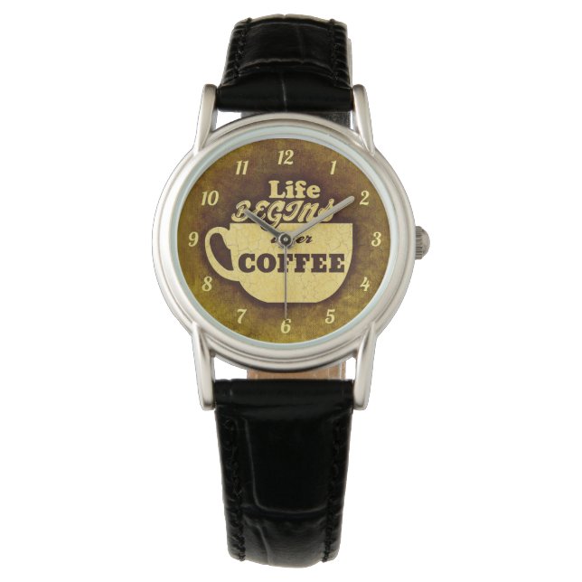 Montre La vie commence après le café (devant)