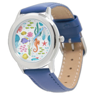 Montre La vie tropicale colorée et les animaux motif