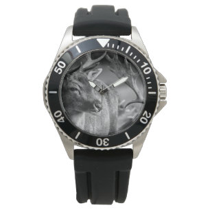 Montre L'acier inoxydable pour hommes, Deer Watch