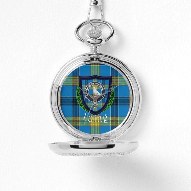 Montre Laing Scottish Clan Tartan & Crest (Recto)