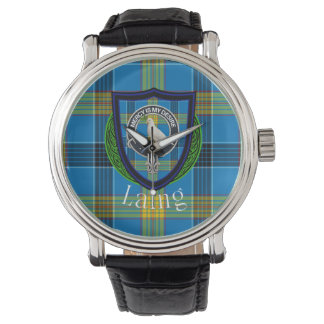 Montre Laing Scottish Clan Tartan & Crest