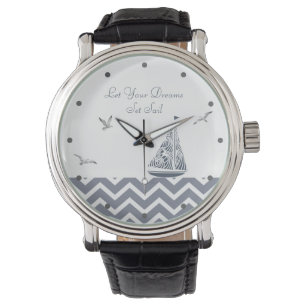Montre "Laissez vos rêves prendre la mer" Voilier contemp