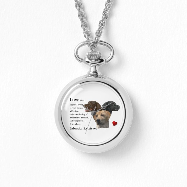 Montre L'amour est le Labrador Retriever Cadeaux (Recto)