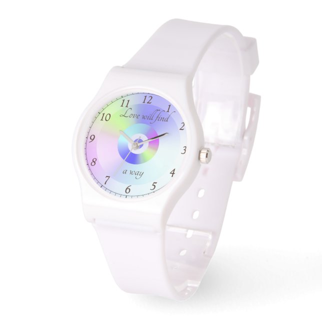 Montre L'amour trouvera un moyen avec un motif dégradé co (Angle)