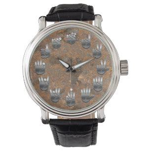 Montre Langue des signes - rouillée