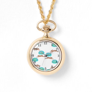 Montre lapin de pâques et oeufs sur blanc
