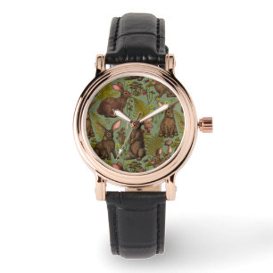 Montre Lapins et flore boisée
