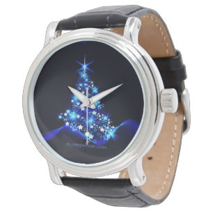 Montre l'arbre de Noël stylisé et lumineux de SlipperyJoe