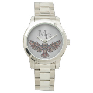 Montre L'art de la chouette métallique