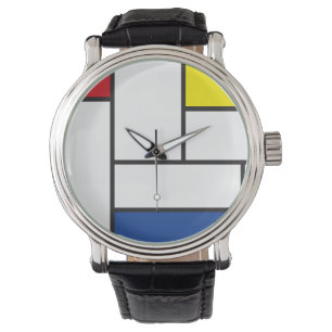 Montre L'Art Moderne Mondrialiste Minimaliste Géométriq