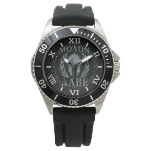 Montre Lauriers de masque de guerrier de Molon Labe sur
